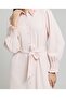Embellished Collar Shirt Dress with Puff Sleeves - 6