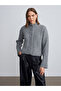 60995 Mock Neck Button Knitwear Cardigan-Smoked M. - 3