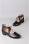 Seç heart genuine leather women's shoes (heel height: 2.5 cm) black - 6