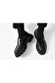 Denver Model Genuine Leather Handmade Black Open Casual Shoes - 2