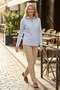 Women's Plus Size Stretch Fabric Half Zipper Mock Neck Pocket Long Sleeve Sweatshirt - 4