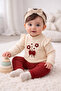 Flowers Süzene Embroidered Baby Girl Set