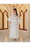 Special Design Feather, Lace Detailed 2-Piece Long Robe - 4