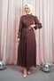 Plum Sleeve Collar Stone Evening Dress