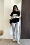 Authenticity Writing Printed Sweat - Black Black - 4