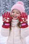 Kitti 4-9 Years Old Girls' Snow Skiing Winter Gloves Lined Cold-Proof Wind Water Repellent Reflective