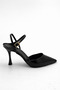 Fante Black Patent Leather Thin Heeled Women's Shoes – Ankle Buckle - 5