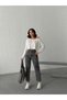 Bacak Lazer Yirtik Kar Snow Black Mom Jeans - 5