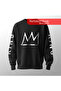 Reflektor Printed King / King Design Crew Neck Sweatshirt - Black
