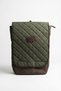 Quilted Leather & Waxed Canvas Backpack 14.4L Water Repellent Handmade - Tanto Bushcraft - 4