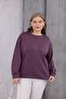 Plus Size Crew Neck Basic Sweatshirt - 3