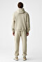 Marshallhoodie Men's Cotton Fleece Lined Embroidered Relaxed Stone Color Tracksuit Set - 8