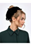 Black Velvet Plump Bun Clip Elastic Hijab Women's Clip - 2