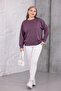 Plus Size Crew Neck Basic Sweatshirt - 2