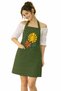 Fabric Kitchen Apron Stain Resistant Water Repellent Fabric Fade Resistant Print Monstera Potted Plants Floral Khaki Apron