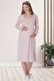 Mecit 5715 Powder Maternity Nightgown Set with Dressing Gown - 2