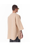 Men's Oversized Beige Linen T-Shirt - 8