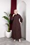Women's Zipper Closure Full Length Quilted Coat - 7