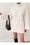 Women's Turtleneck Off-Shoulder Wide-Cut Knitwear Sweater Tuma8084 - 5