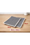 Black Gingham Stove Cover Set of 2 - Decorative Kitchen Cover-30*50 cm - 2