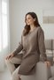 Plus Size Long Knitwear Cardigan with Pockets, Full Zipper, Crew Neck, Casual Wave Pattern - 4