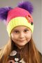 Girl's Pompom Knitted Beanie – Winter, Soft Textured, Colorful