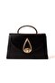 Black Small Size Women's Evening Dress Single Compartment Silver Accessory Hand and Chain Strap Shoulder Bag - 5
