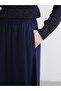 Navy Blue Belmando Flared Skirt with Elastic Waist from Guliis Store - 3