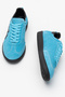 Marine Women's Daily Lace-Up Sneakers Real Leather Blue - 7
