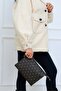 Women's Monogram Patterned Clutch Handbag Stylish and Everyday Use Portfolio Bag - 5