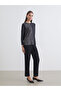 Black elastic waist women's pants from plus-store
