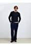 Create Your Style with Uzg Store Navy Blue Comfortable Fit Velvet Men's Trousers