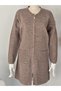 Plus Size Long Knitwear Cardigan with Pockets, Full Zipper, Crew Neck, Casual Wave Pattern - 7