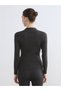 Lcw Vision Anthracite Polo Collar Women's Knitwear Cardigan - 4