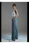 Avril Baggy Acid Wash Blue Tint Buckle Detail Loose Fit Baggy Jean Denim - 6
