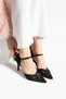 Women's Black Lace Detailed Heeled Shoes [7] cm