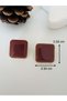 Bordo Color Square Earrings-Gold Color Acr8574 - 2
