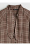 Lcw Modest Scarf Collar Plaid Women's Shirt Tunic - 6