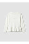 Ecru Crew Neck Bowknot Girls' T-Shirt - 2