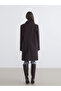 Two Mt Shop Quality Lcw Vision Brown Jacket Collar Women's Cashmere Coat - 5