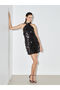 Ozmarka New Season Halter Neck Sequined Mini Dress - 2