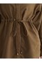 Lcwaikiki Classickhaki Suede Look Shirred Women's Shirt Tunic - 3