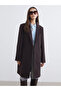 Two Mt Shop Quality Lcw Vision Brown Jacket Collar Women's Cashmere Coat