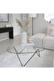 New-classic black iron serving table with clear glass - 2