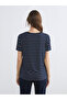 Esvab • Modern & Distinctive Zero Roba Collar Striped Women's T-Shirt - 5