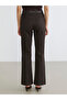Flared Women's Trousers with Belt Waist - 4
