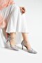 Silver Lace Detailed Women's Heel Shoes [7] cm - 4