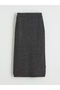 Anthracite elastic waist Corded Fabric knit skirt - 6