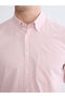 Nevavm Regular Fit Striped Linen Look Men's Shirt with Difference - 3