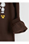 Brown Snoopy Printed Oversized Women's Thick Sweatshirt (S6) - 6